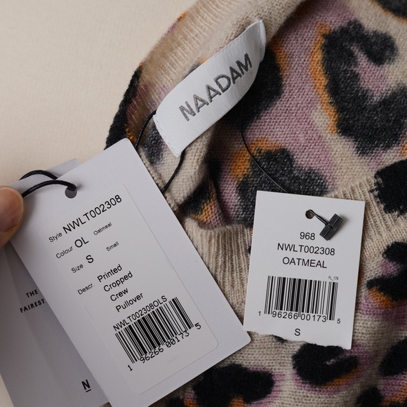 NEW Naadam Cashmere Pullover in Leopard Print - Picture 8 of 12